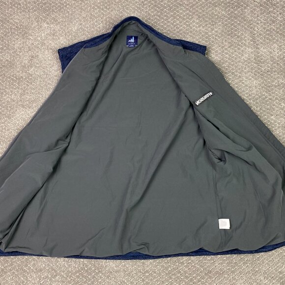 Johnnie-O Tahoe Fleece Vest Men's Medium Admiral Blue Full Zip JMVT1100 - Picture 7 of 14
